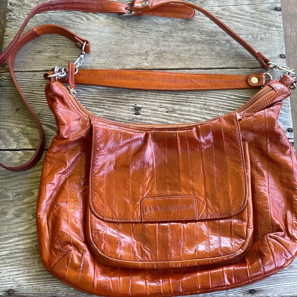 Vintage Lee Sands Authentic Eel Skin Bag